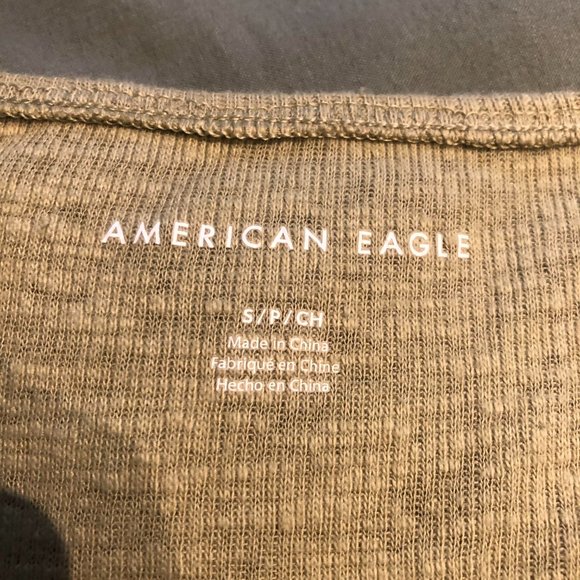 American Eagle, Green Flowy Crop Top. Size US S. - Picture 4 of 4